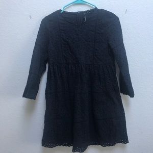 Zara Navy Eyelet Romper Dress